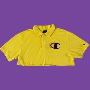 Champion Official Purple & Yellow Crop Polo